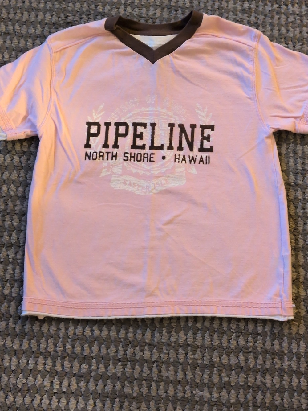 Arizona Jean Company Pink Tee with Brown Accents